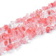 Chips stone Perlen ± 5x8mm Dyed Cherry Quartz - Transparent azalea pink